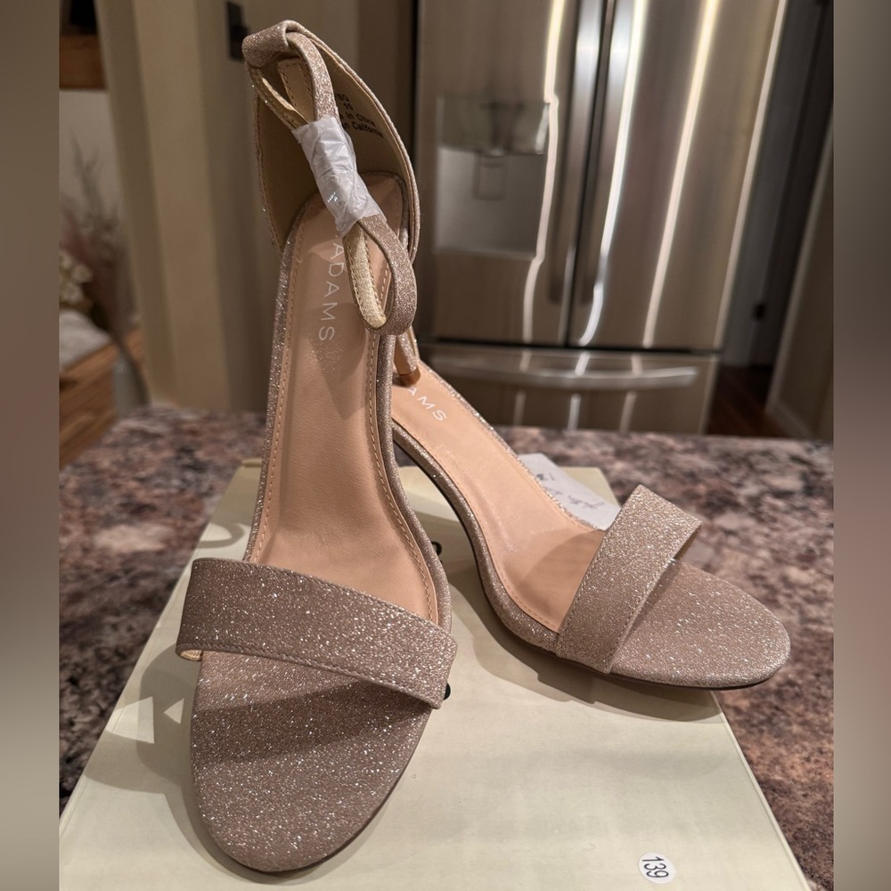 J. Adams Glittering Gold Heels